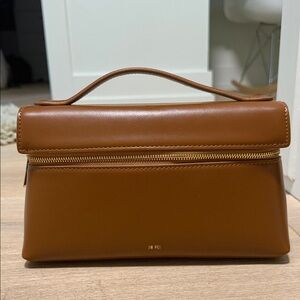 JW PEI Tan Clutch with Gold Accents